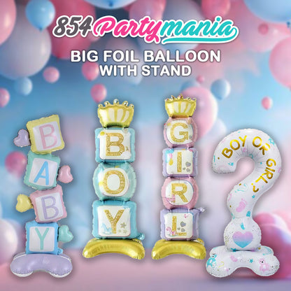 4D GIANT FOIL BALLOON STAND ALONE BABY