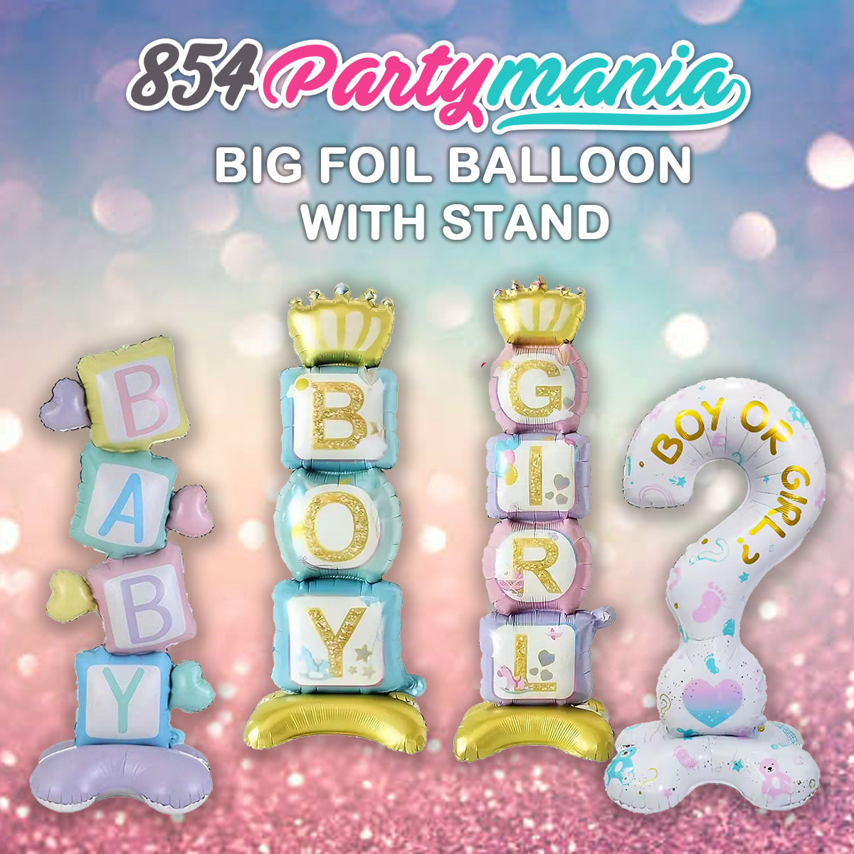 4D GIANT FOIL BALLOON STAND ALONE BABY