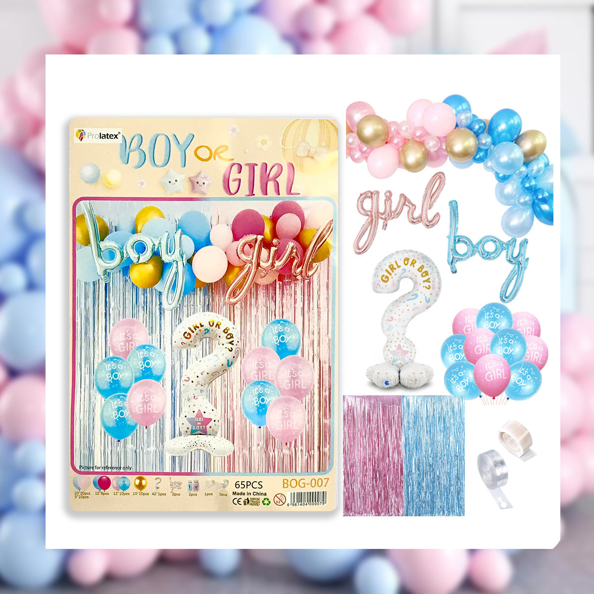 GENDER REVEAL DECORATION SET BABY