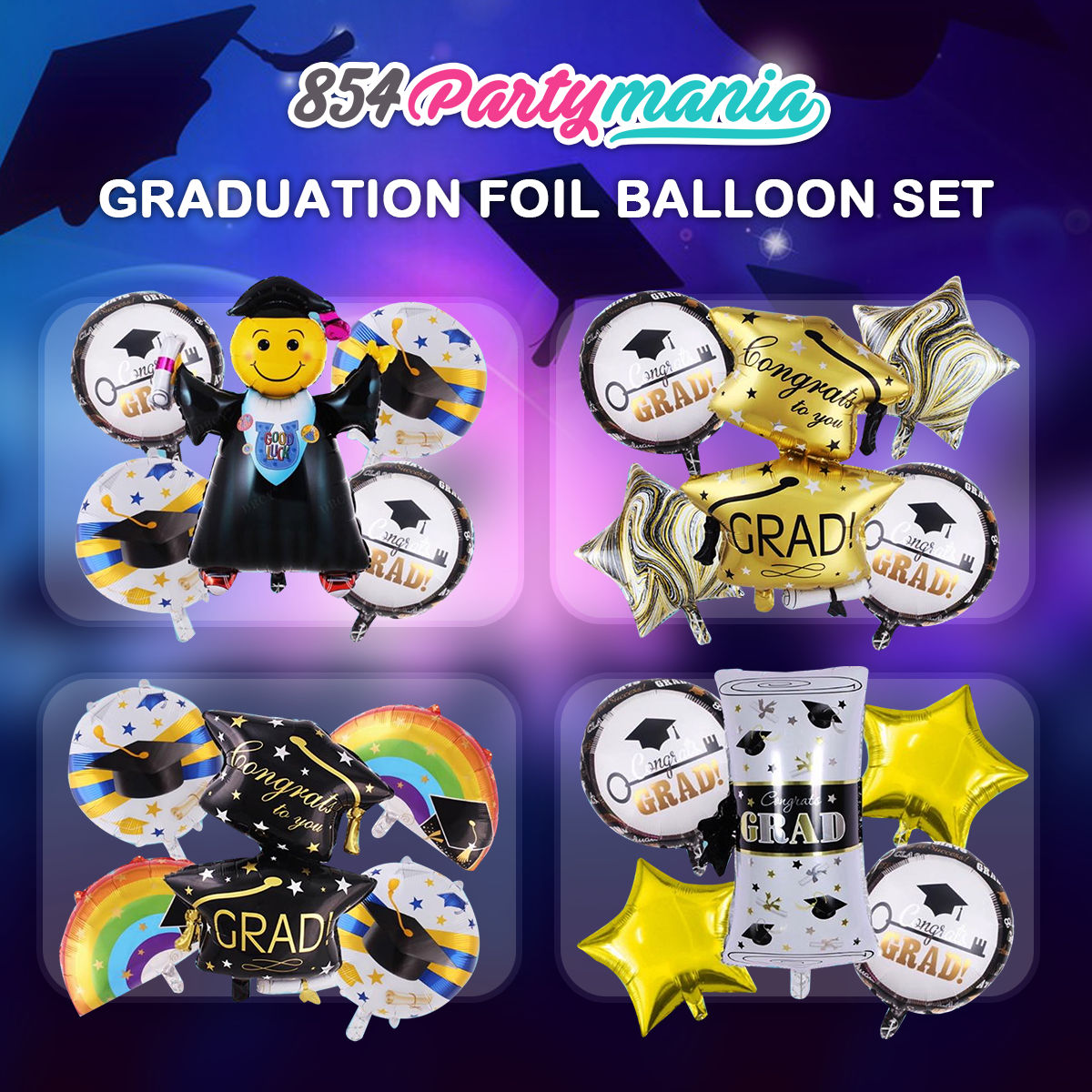 5in1 Balloon Set Graduation (sold by 10's)