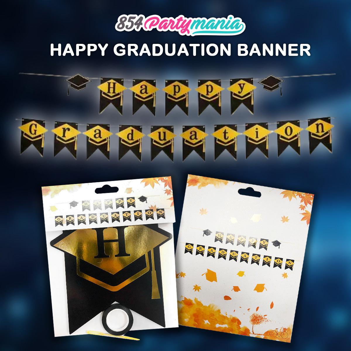 HAPPY GRADUATION BANNER (sold by 10's)