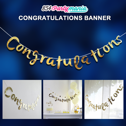 CONGRATULATIONS BANNER BIG GRADUATION (sold by10's)