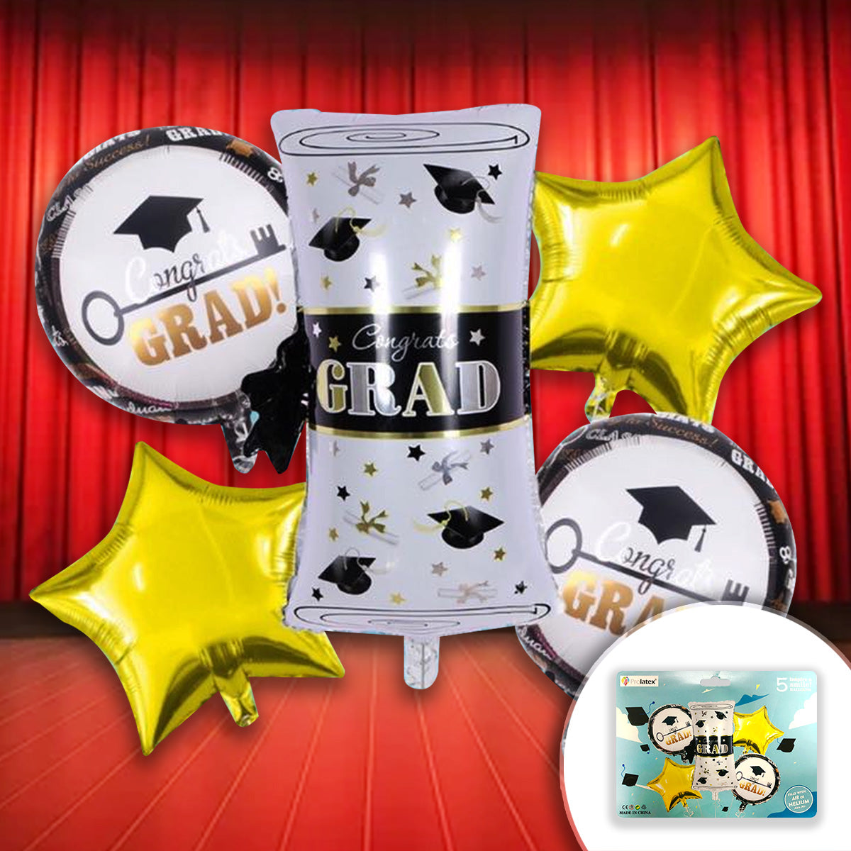 5in1 Balloon Set Graduation (sold by 10's)