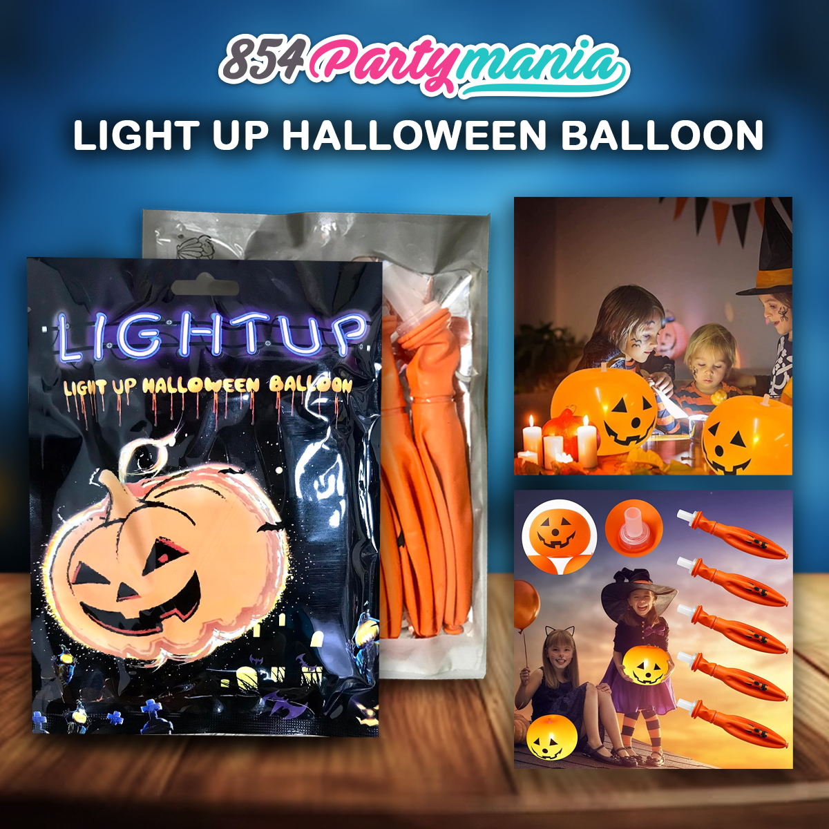 HALLOWEEN-PUMPKIN BALLOON with LED