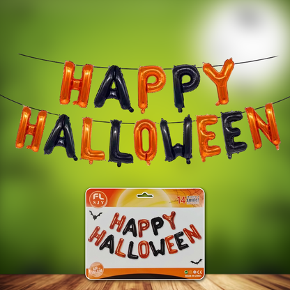 HAPPY HALLOWEEN LETTER FOIL BALLOON