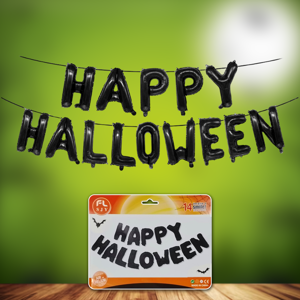 HAPPY HALLOWEEN LETTER FOIL BALLOON