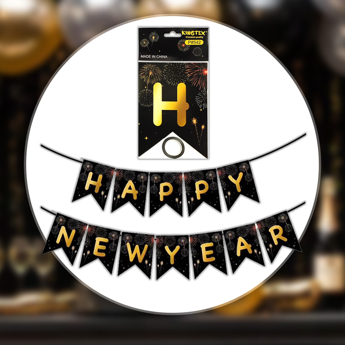 HAPPY NEW YEAR BANNER (sold by 12's)