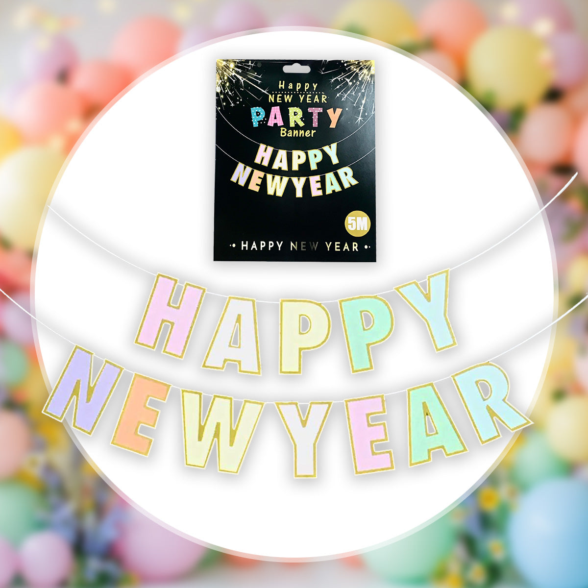 HAPPY NEW YEAR BANNER (sold by 12's)