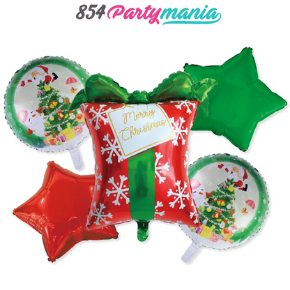 Christmas 5in1 Foil Balloon Set (sold by 10's) Seasonal