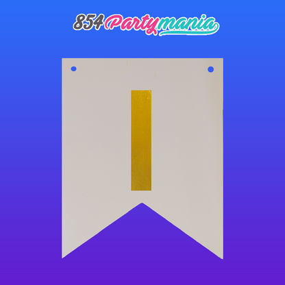 Letter and Number DIY Banner White