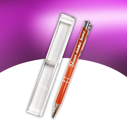 PERSONALIZED METAL PEN WITH ACRYLIC CASE 1PC