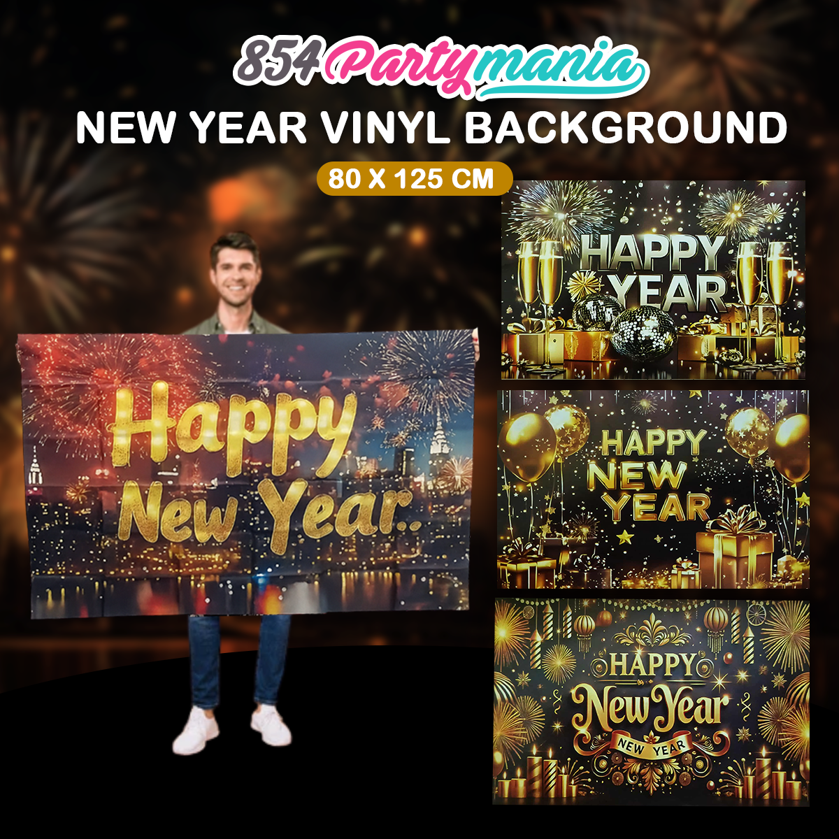 VINYL NEW YEAR BACKDROP