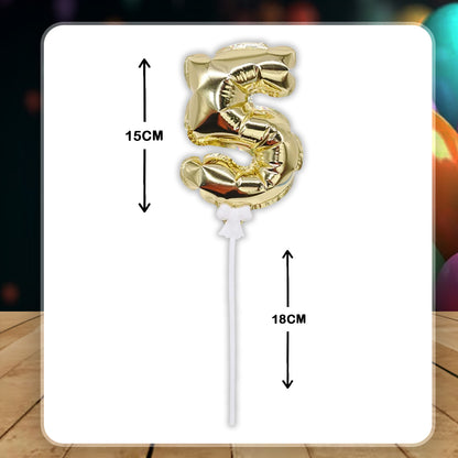 NUMBER BALLOON CAKE TOPPER (sold by 12's)