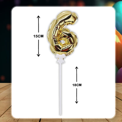 NUMBER BALLOON CAKE TOPPER (sold by 12's)