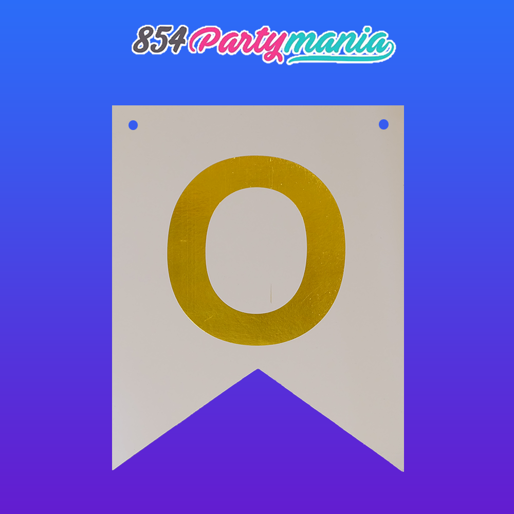 Letter and Number DIY Banner White