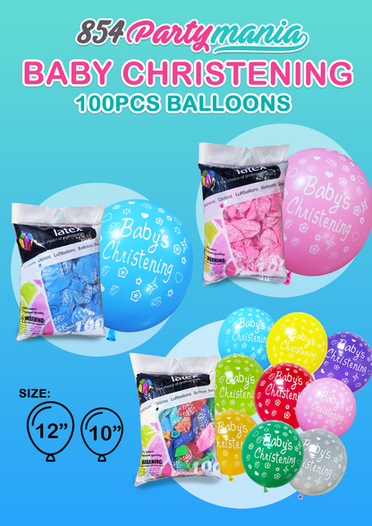 BABY CHRISTENING FULLPRINT PROLATEX BALLOONS