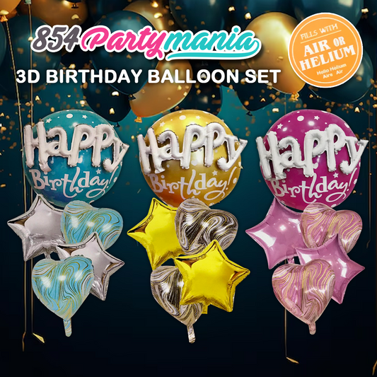 5 IN 1 BALLOON SET 3D HB BALLOON (sold by 10's)