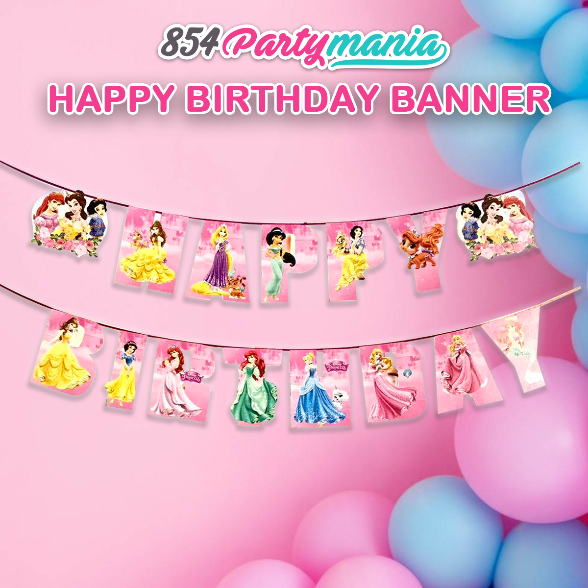 HAPPY BIRTHDAY BANNER PRINCESS