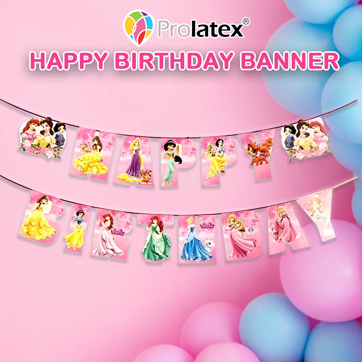 HAPPY BIRTHDAY BANNER PRINCESS