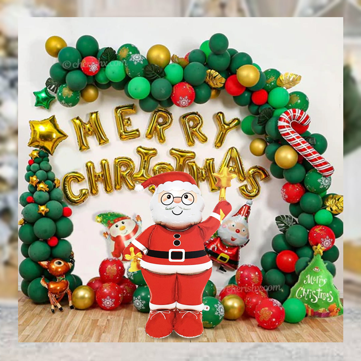 CHRISTMAS SANTA SHAPE BIG	STAND ALONE