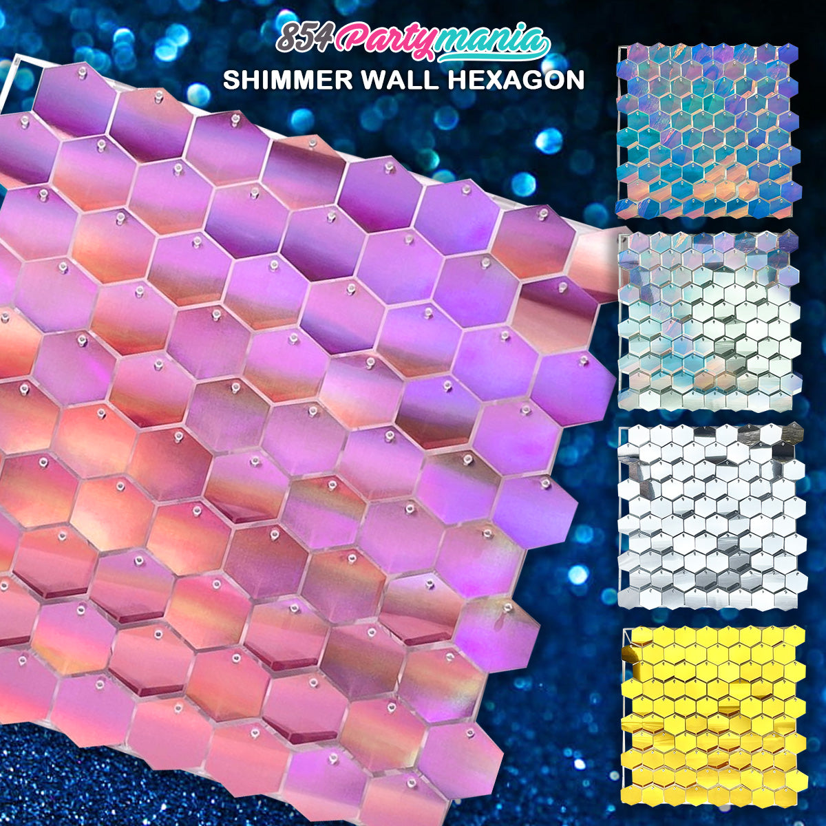 SHIMMER WALL BACKDROP (HEXAGON)