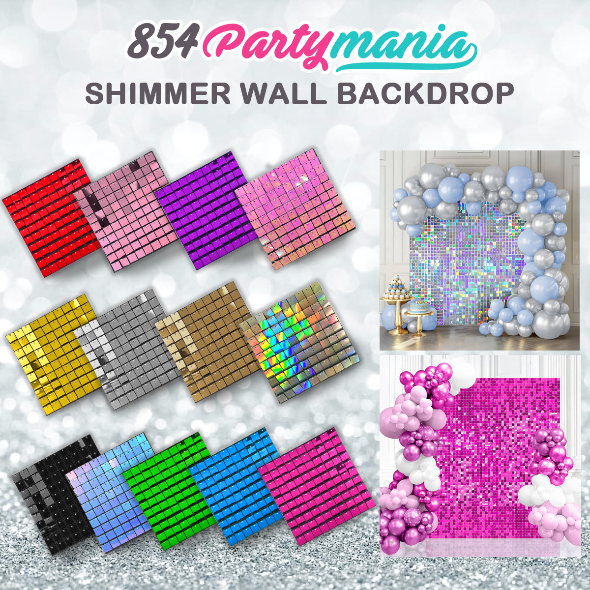 SHIMMER WALL BACKDROP SQUARE COLLECTION