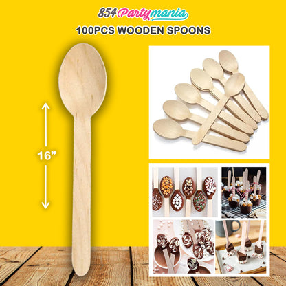 100pcs Wooden Utencils