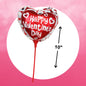 2025 Valentines Balloons 10" Foil with stick