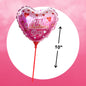 2025 Valentines Balloons 10" Foil with stick