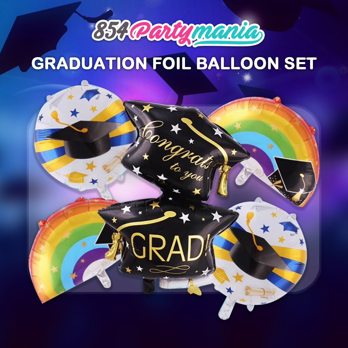 5in1 Balloon Set Graduation (sold by 10's)