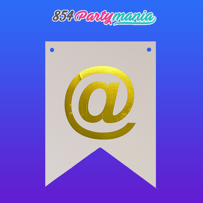 Letter and Number DIY Banner White