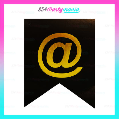 Letter and Number DIY Banner Black