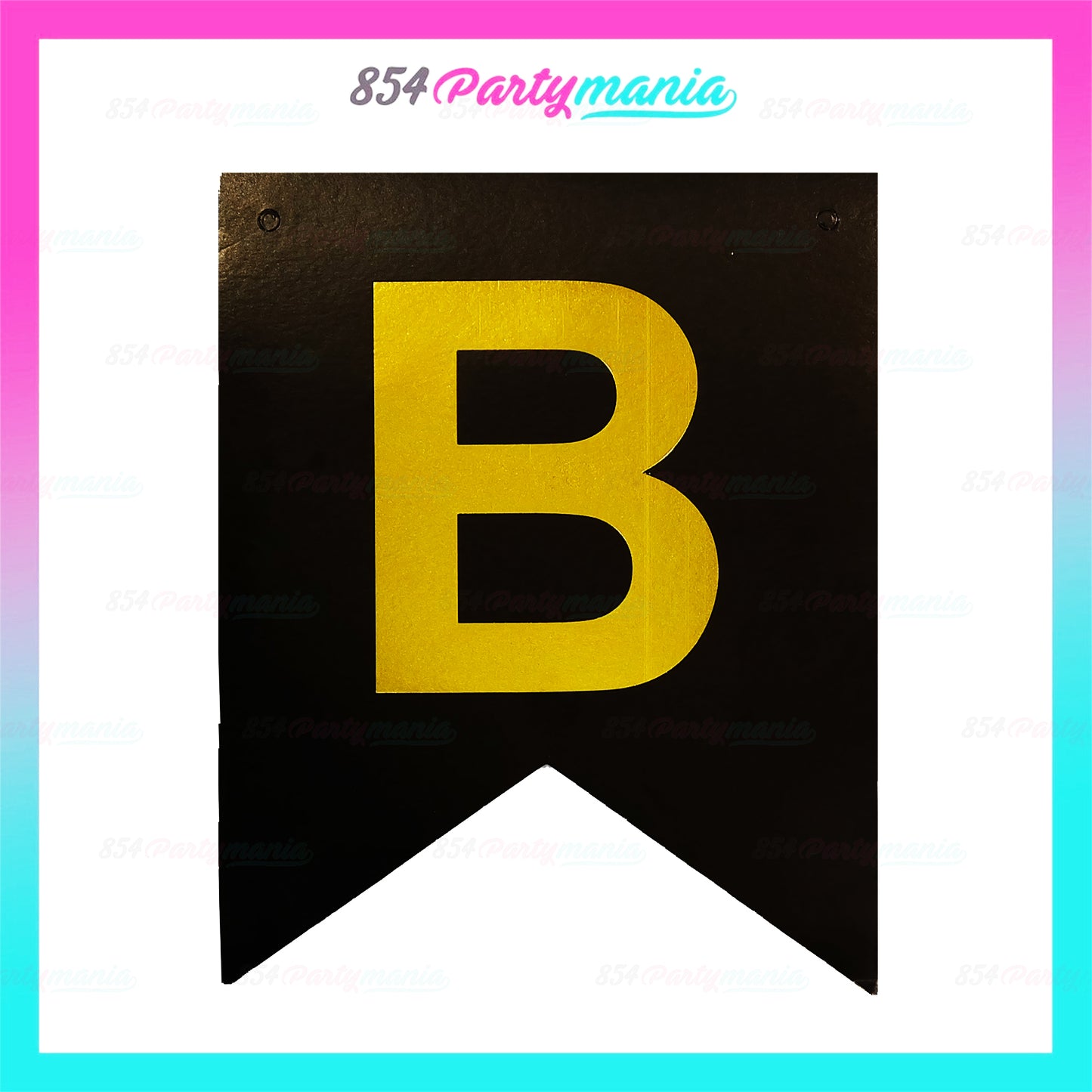 Letter and Number DIY Banner Black