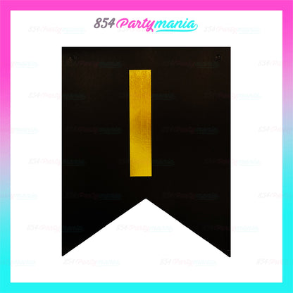 Letter and Number DIY Banner Black