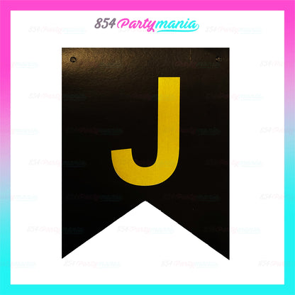 Letter and Number DIY Banner Black