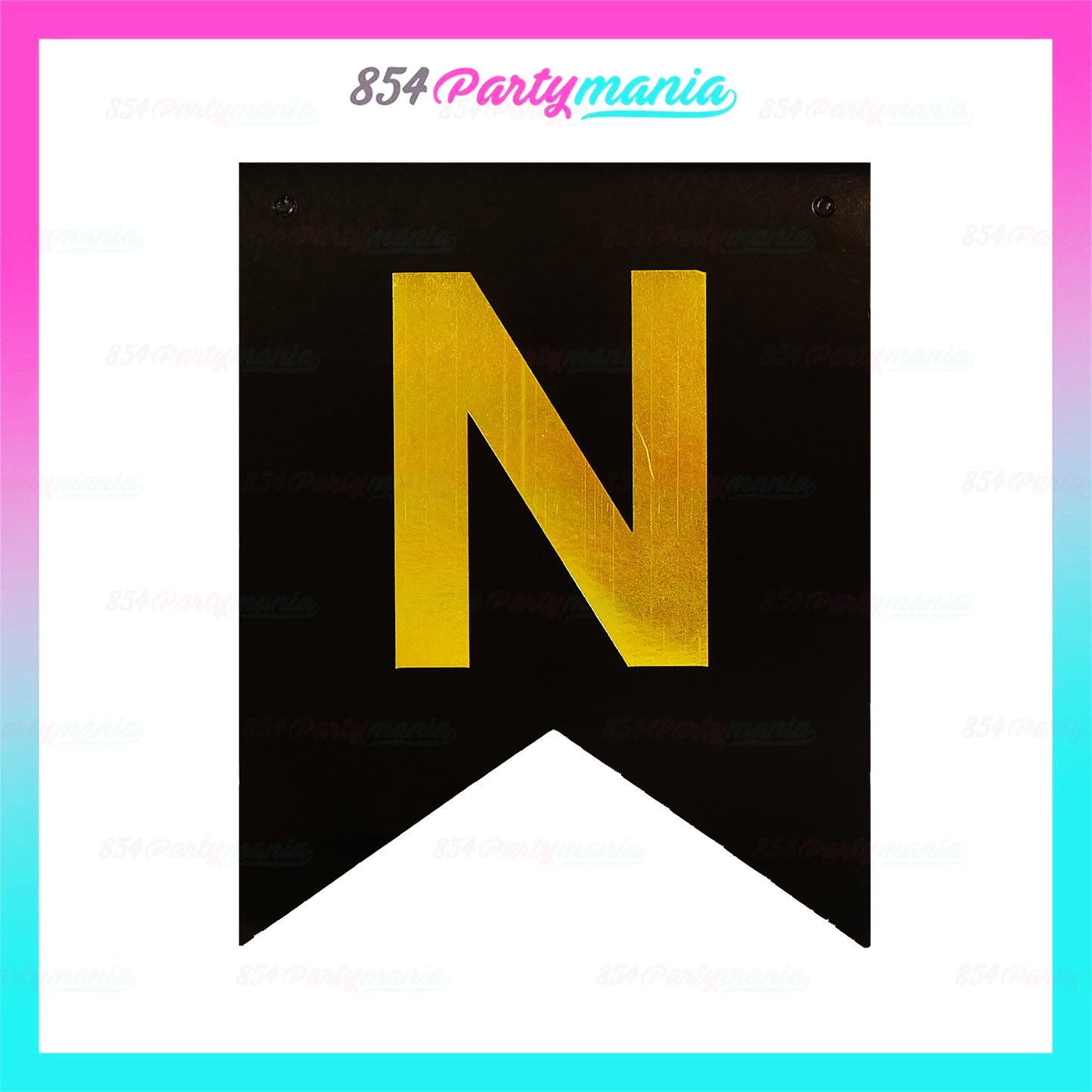 Letter and Number DIY Banner Black