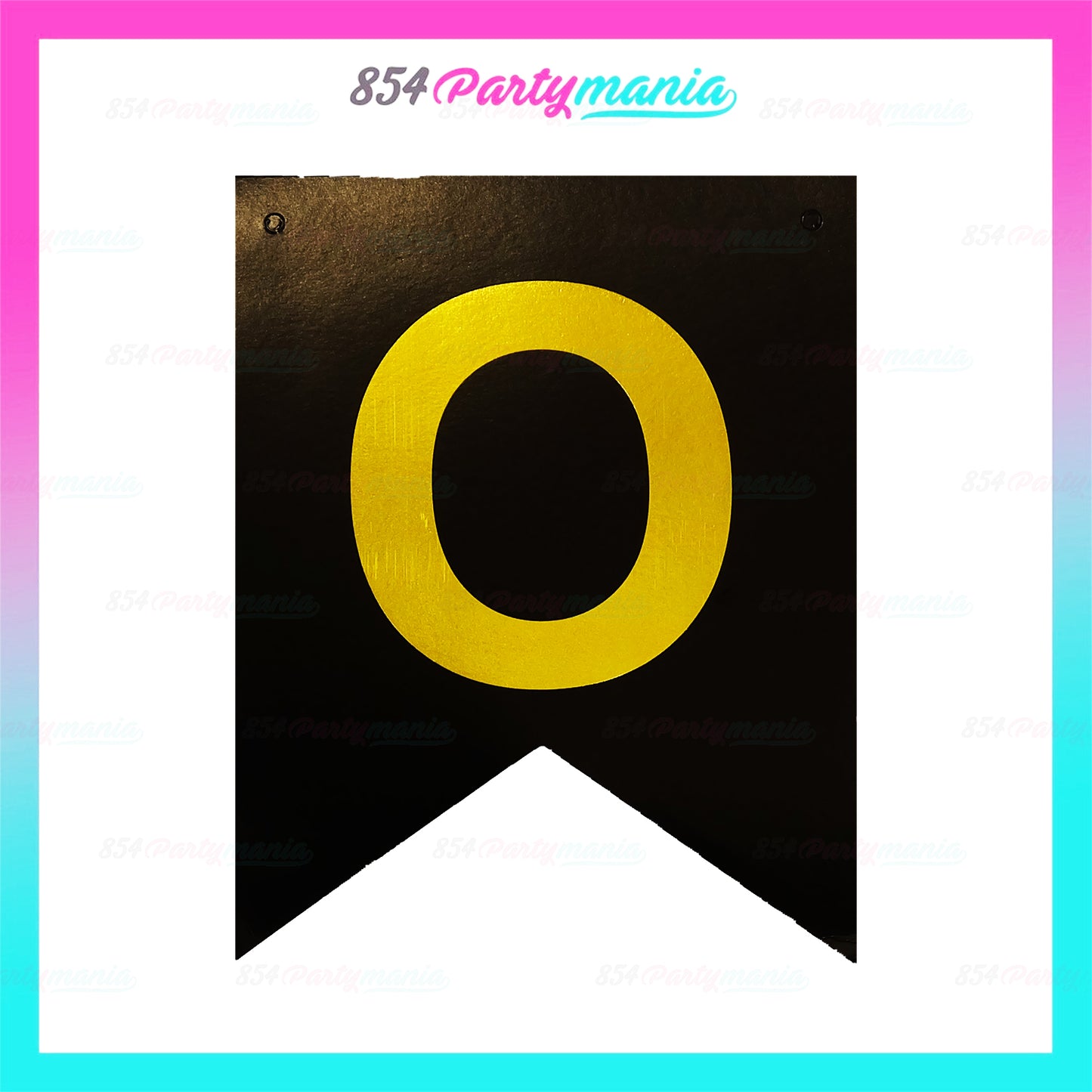 Letter and Number DIY Banner Black