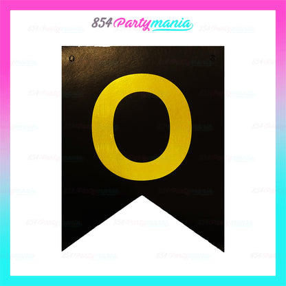 Letter and Number DIY Banner Black