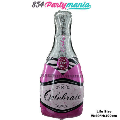 Life Size Whiskey Liquor Wine Champagne Beer Bottle Foil Balloons (sold by 10's)