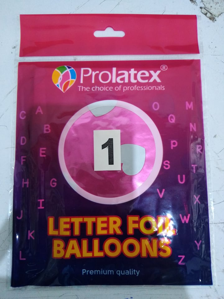 Letter and Number Foil Balloon Pink (sold by 10's) Prolatex Brand