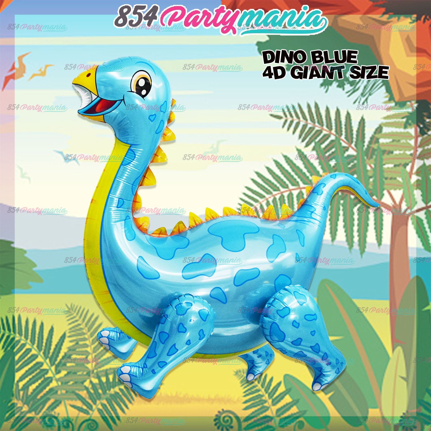 Eanjia 3D Foil Dinosaur Balloon 2pcs Pterodactyl Balloons Cartoon Dino