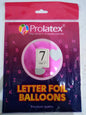 Letter and Number Foil Balloon Pink (sold by 10's) Prolatex Brand