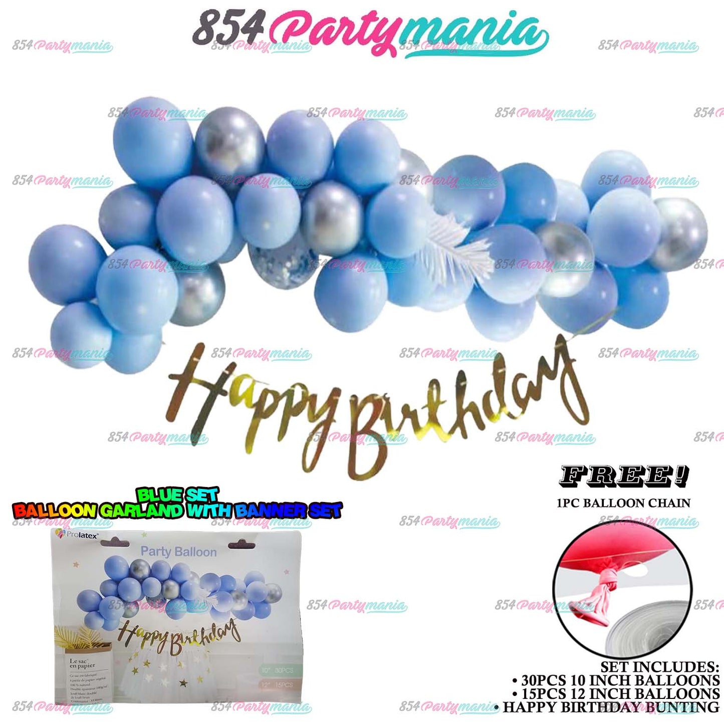 45PCS BALLOON GARLAND WITH BANNER SET