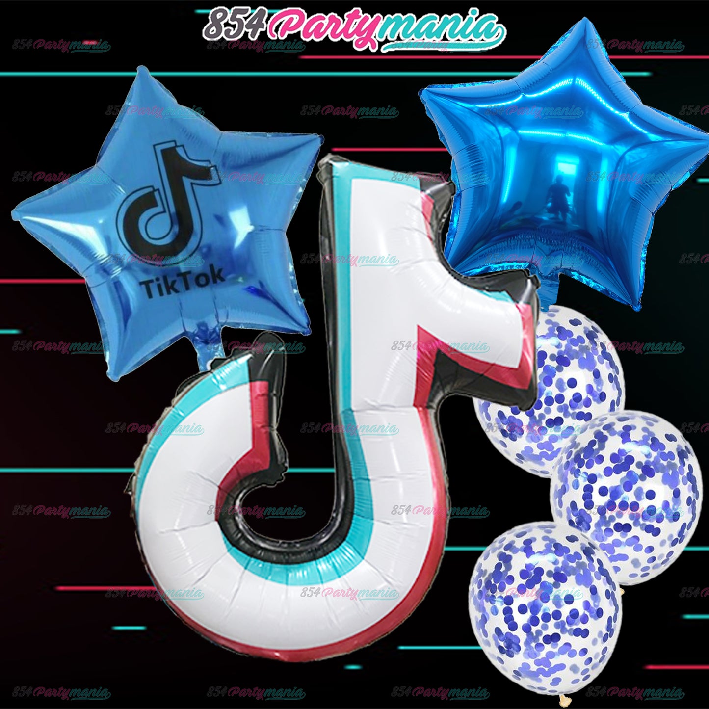 6 IN 1 TIKTOK BALLOON SET (sold by 10's)