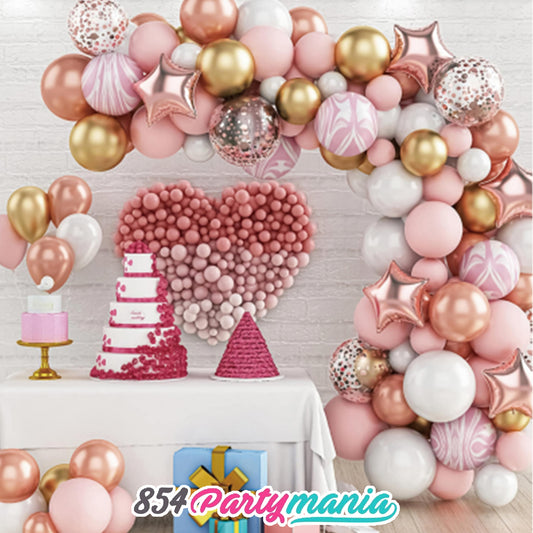 BALLOON GARLAND SETS-CHROMECHAMPAGNE -QQL-79