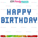 HAPPY BIRTHDAY PIXEL FOIL BALLOON (sold by 10's)