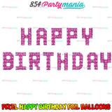 HAPPY BIRTHDAY PIXEL FOIL BALLOON (sold by 10's)
