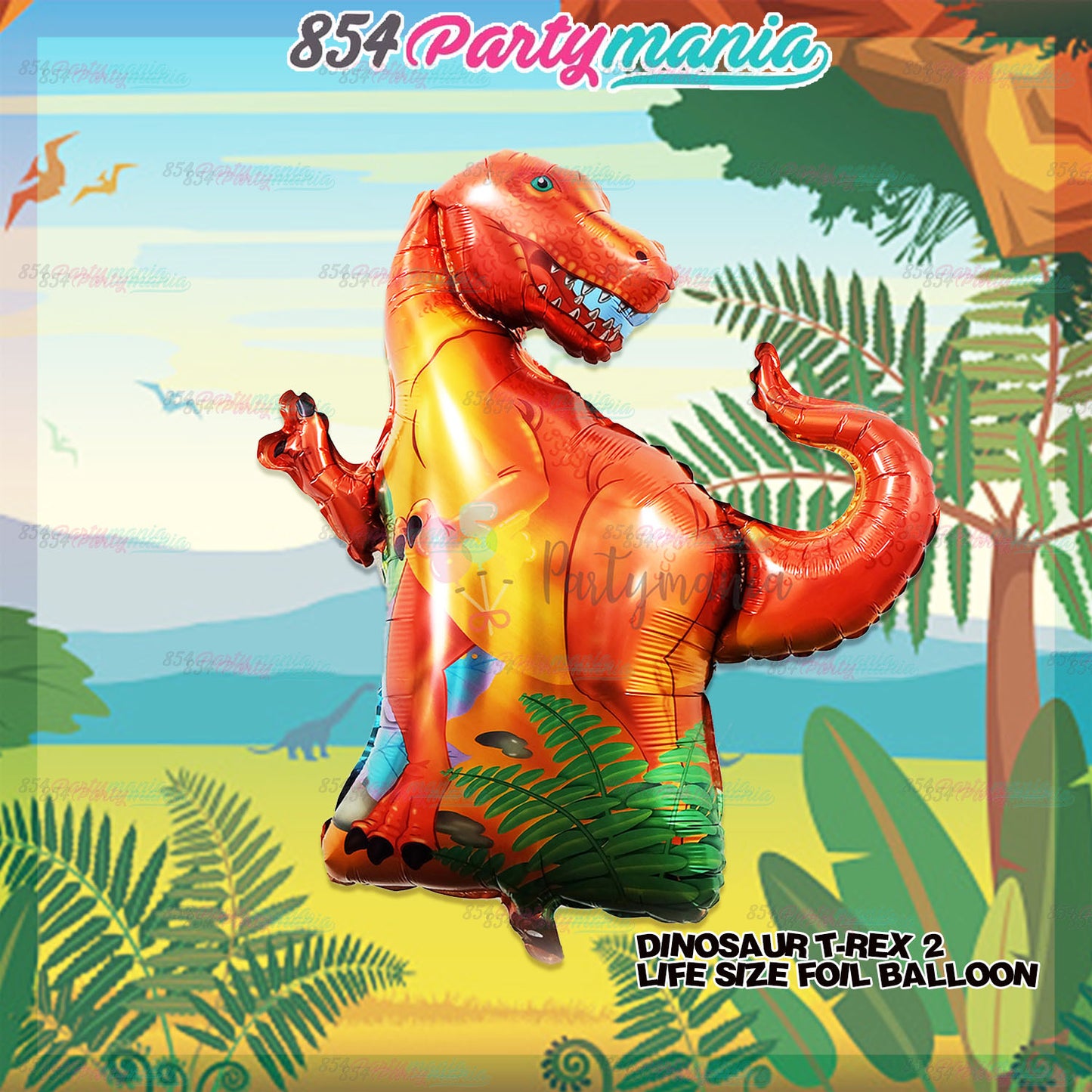 Life Size Dinosaur Shaped Foil Balloon (sold by 10's)