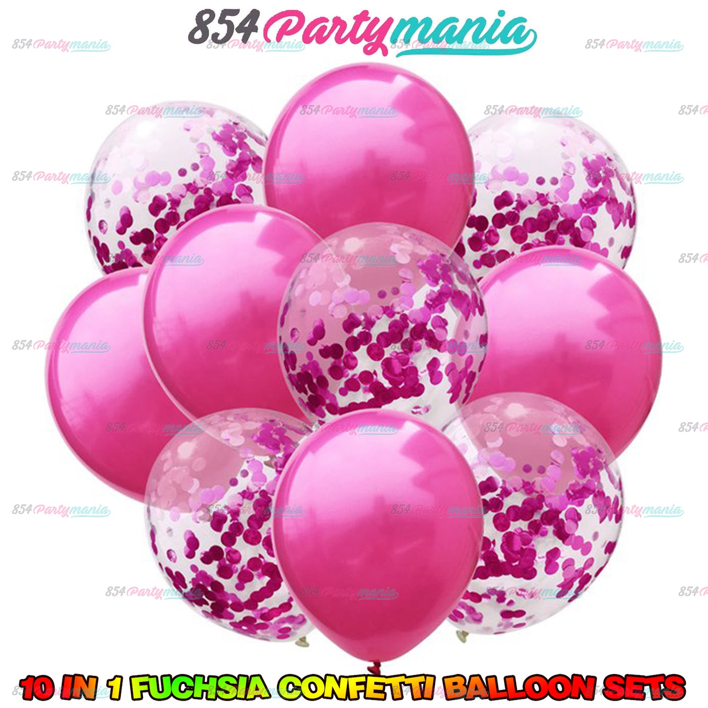 10 IN 1 BALLOON SET WITH CONFETTI (sold by 10's)