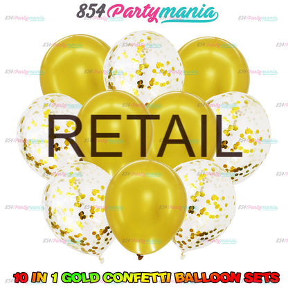 10 IN 1 BALLOON SET WITH CONFETTI (sold by 10's)